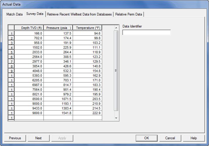 Survey crosses vs. gradient