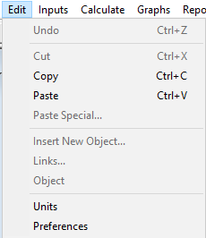 Edit menu screenshot