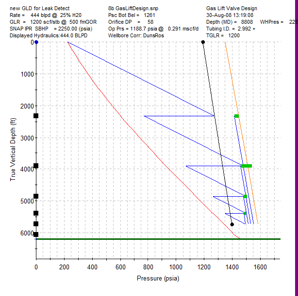 Sample gas-lift setup report
