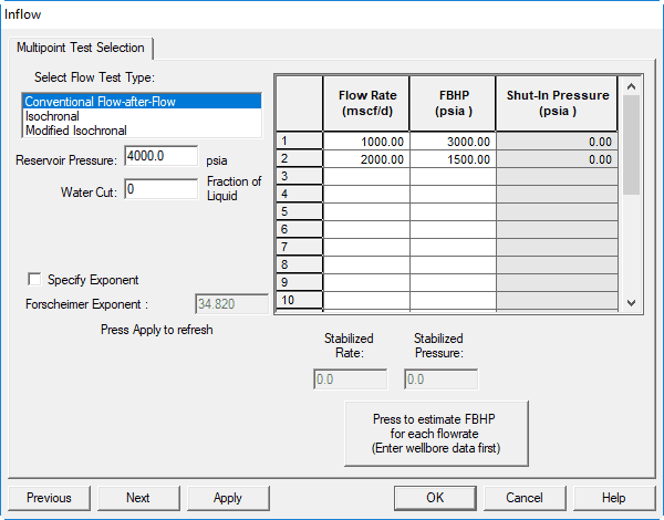 Multi-Point Flow Test — main