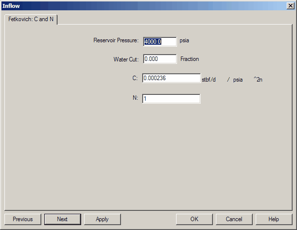 Fetkovich from C and n